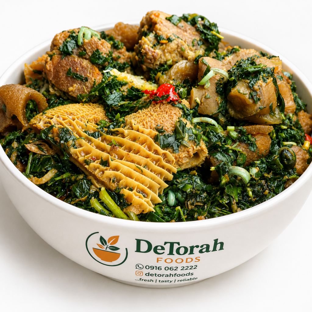 image of vegetable at Freshly prepared Asun goat meat ready to shop Nigerian groceries