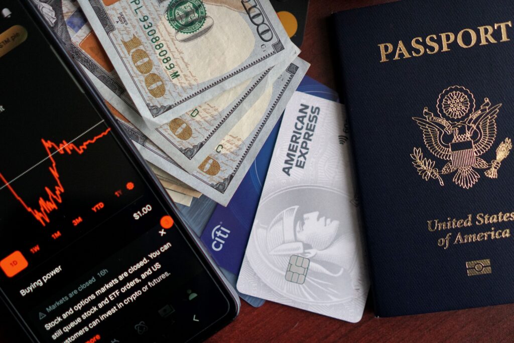 Passports, credit cards, and foreign banknotes for send money to nigeria global transfers