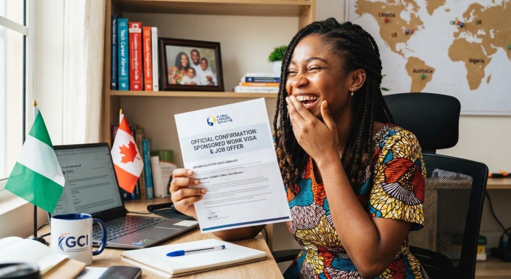 Nigerian professional searching for visa sponsorship jobs abroad